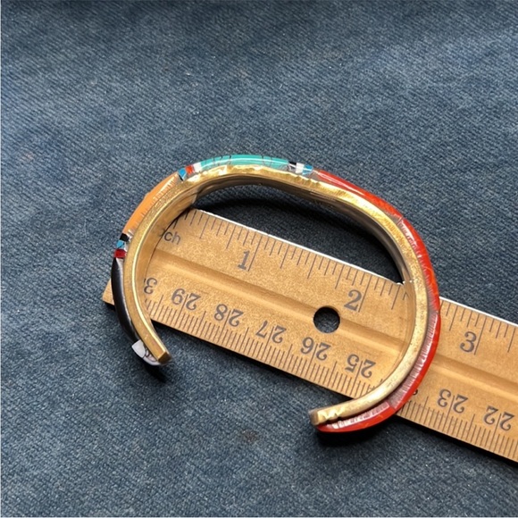 Colorful Inlay Bangle Bracelet - Picture 9 of 9